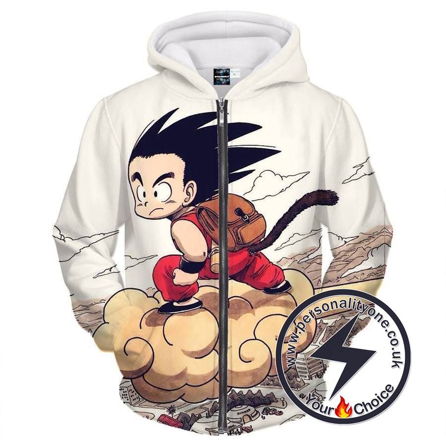 Dragon Ball Z - Goku On Nimbus ZipUp - Hoodies Jackets